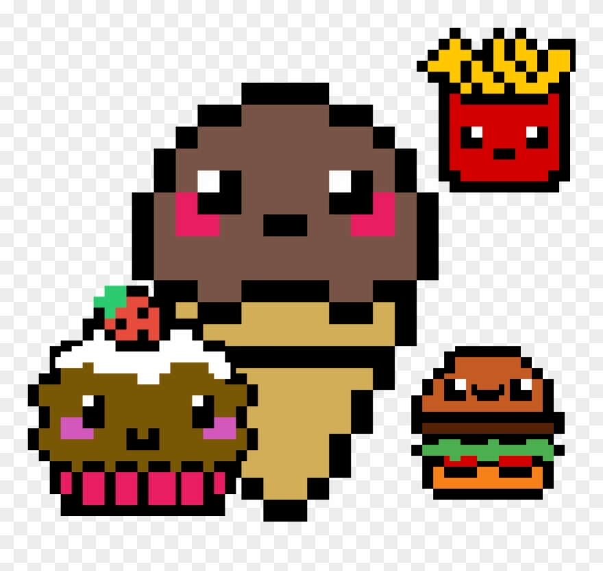 Yummy In My Tummy - Pixel Ice Cream Cone Clipart