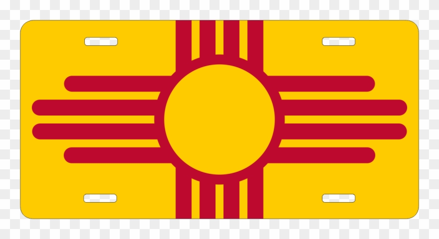 Zia Symbol License Plate - New Mexico Symbol Clipart