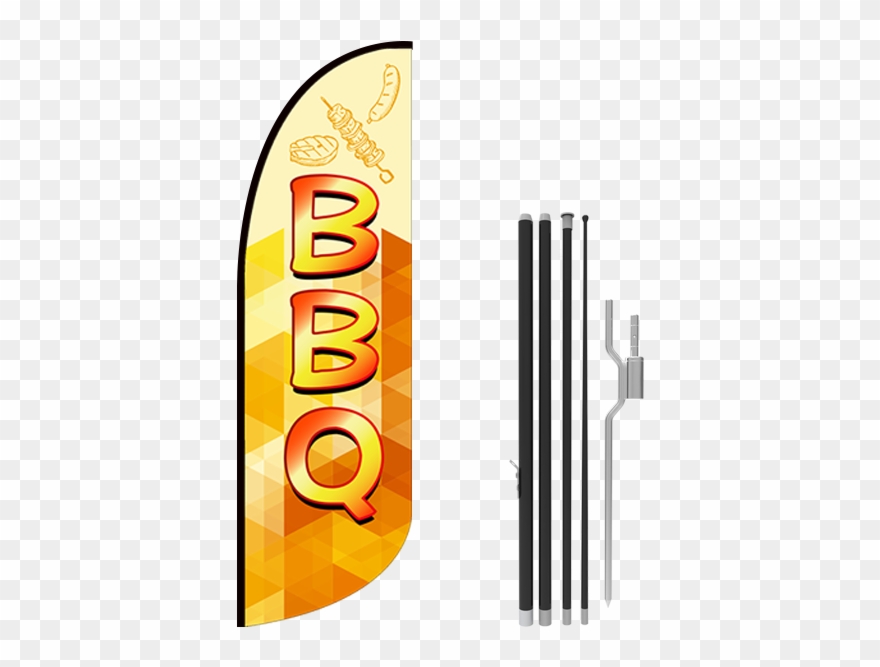 10ft Bbq Stock Blade Flag With Ground Stake - Flag Clipart