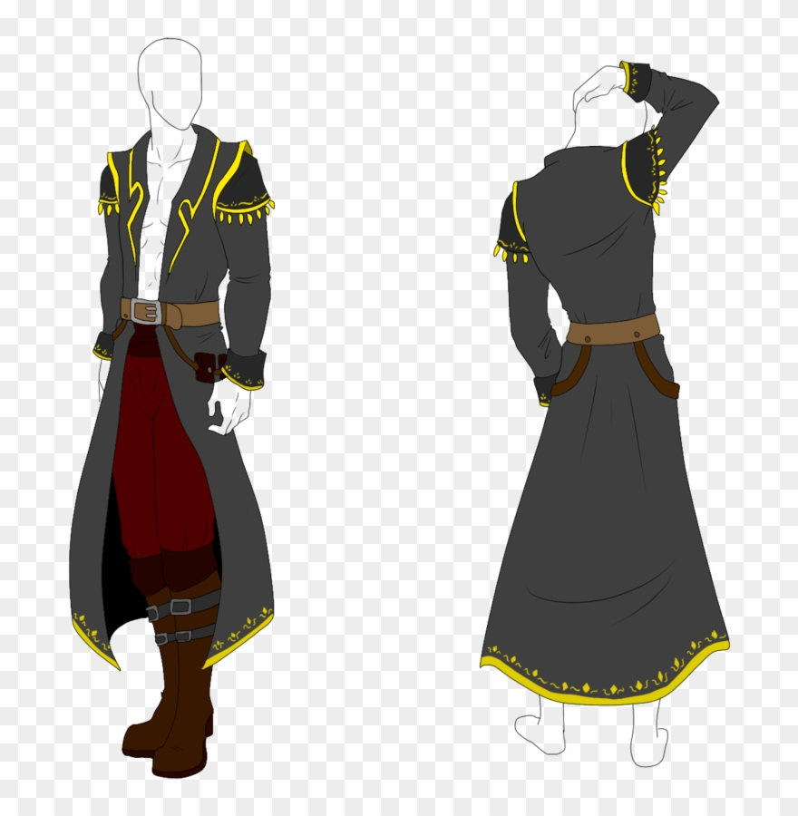 Drawing Capes Clothing Reference - Draw A Pirate Coat Clipart