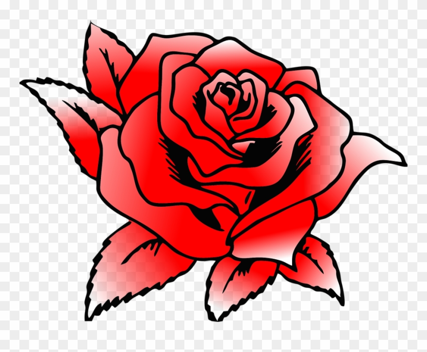 Red Rose Clipart 16, Buy Clip Art - Rose Coloring Pages - Png Download