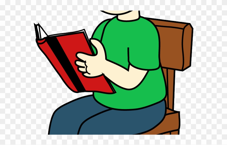 Panda Clipart Reading - Sat On A Chair - Png Download