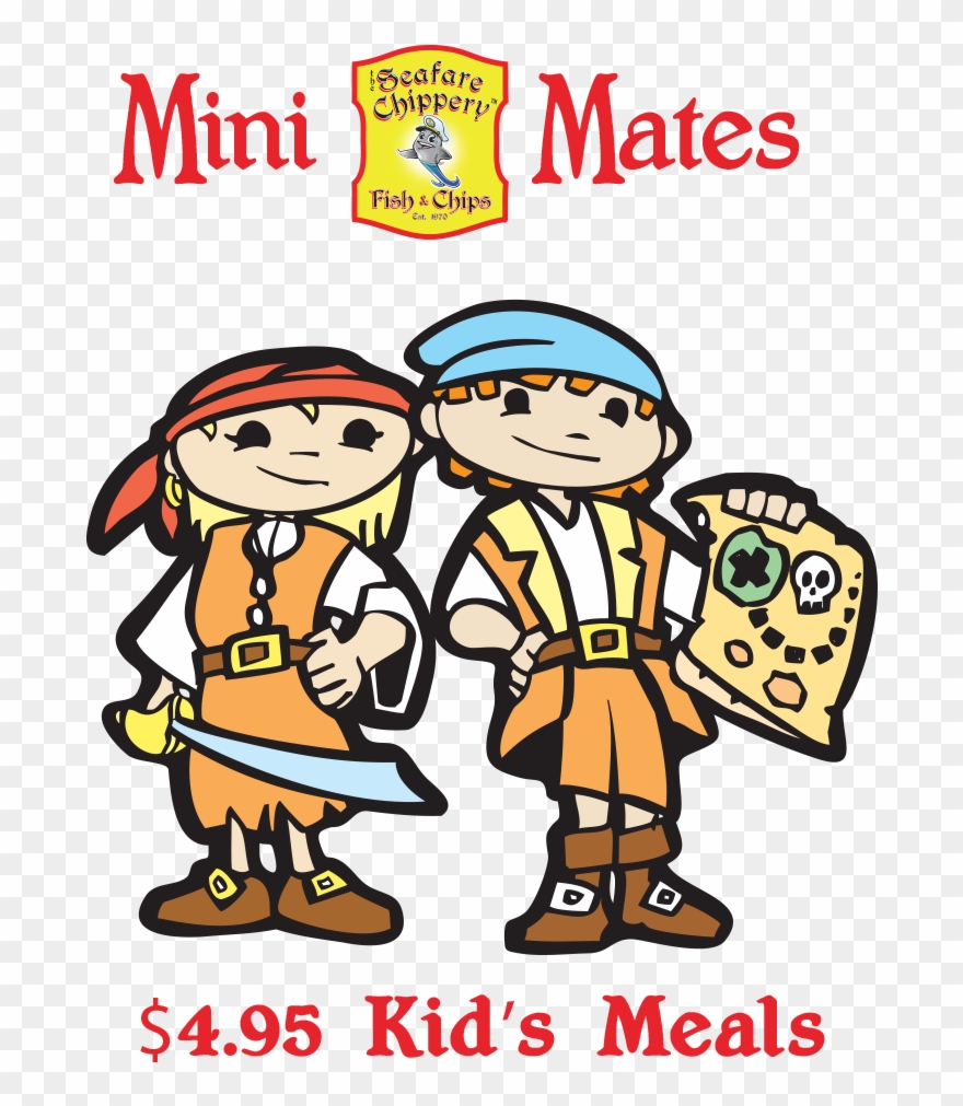 Kid's Meals - $4 - - Pirate And Treasure Clipart