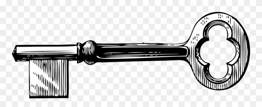 Illustration Of A Key - Vintage Key Clipart - Png Download