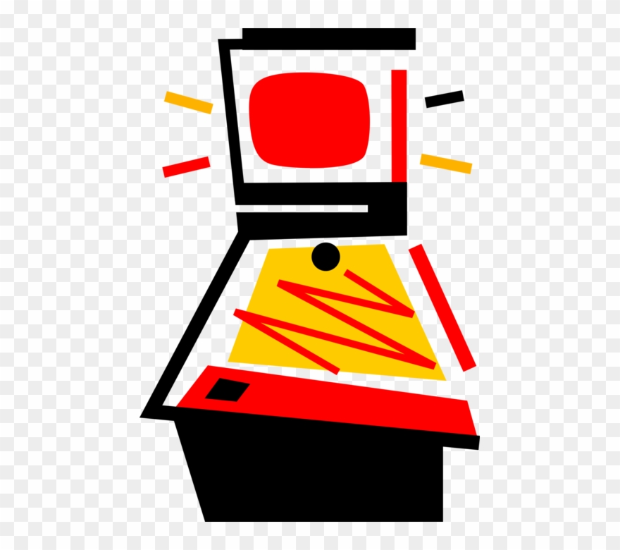 Vector Illustration Of Pinball Machine Arcade Game - Clip Art - Png Download