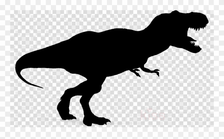 Dinosaur Silhouette T Rex Clipart Tyrannosaurus Triceratops - Dinosaur Silhouette Clipart - Png Download