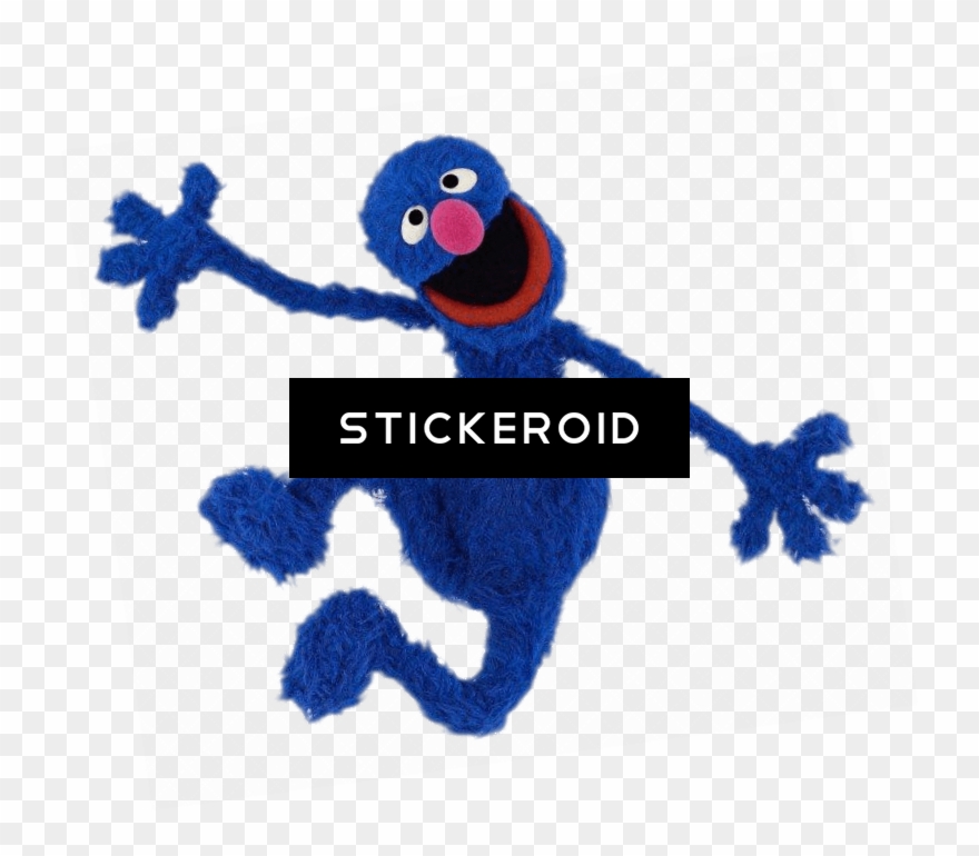 Sesame Street Grover Happy Jump - Grover Sesame Street Clipart