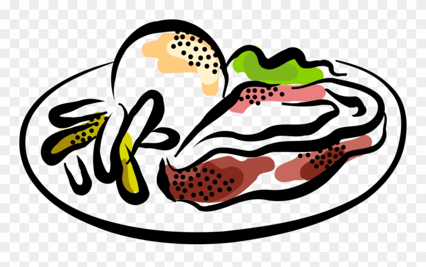 Vector Illustration Of Beef Steak Meat Dinner With - Steak Clipart