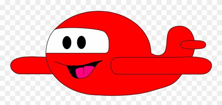 Red Airplane Cliparts 5, Buy Clip Art - Happy Plane Png Transparent Png