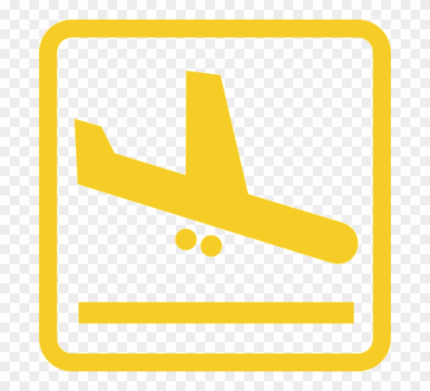 Yellow Airplane Cliparts 17, Buy Clip Art - Pista De Aterrizaje Simbolo - Png Download