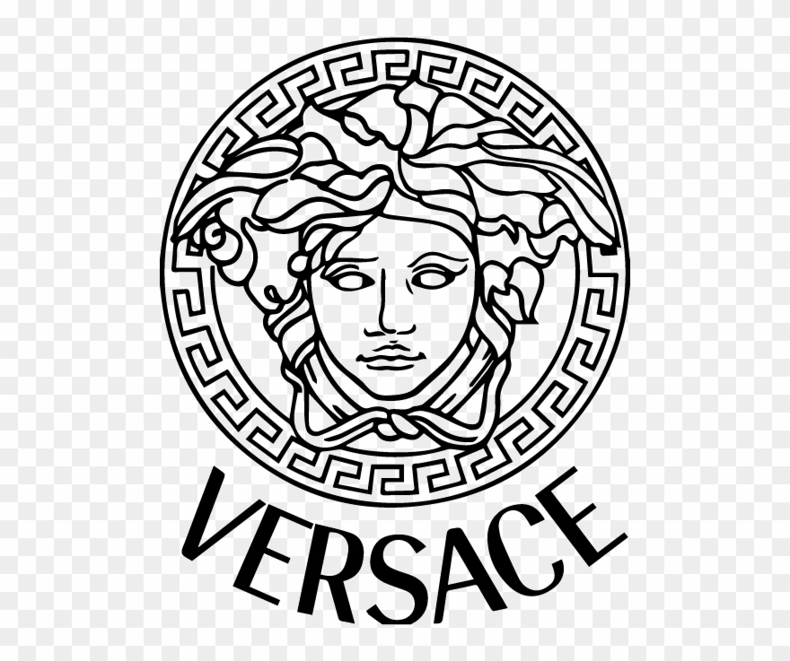 Medusa Of Versace - Versace Logo Png Clipart