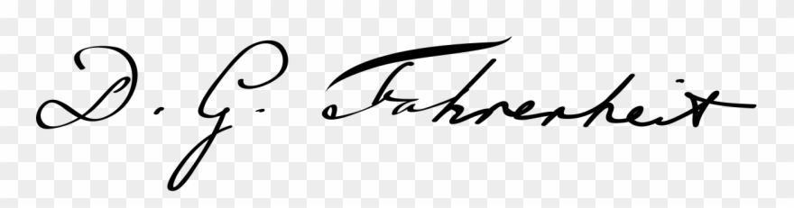 Daniel Gabriel Fahrenheit Signature - Gabriel Daniel Fahrenheit Original Clipart