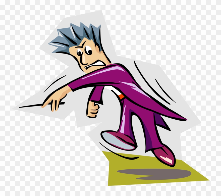 Vector Illustration Of Concert Conductor Maestro Conducts - Cartoon Clipart