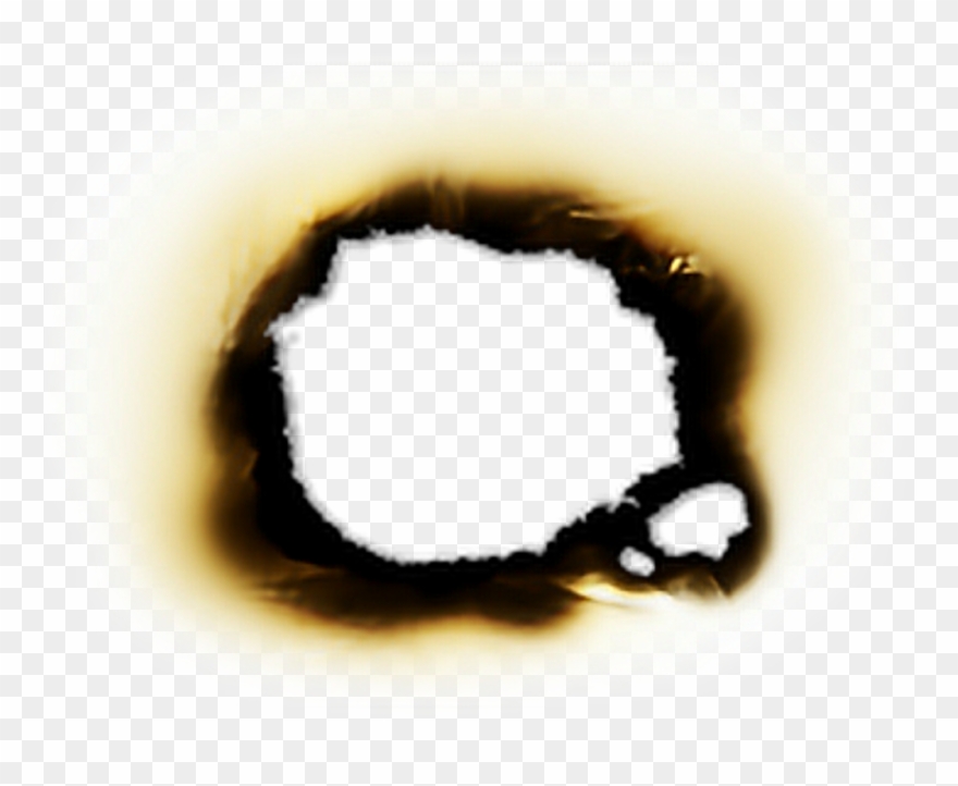 Burned Paper Rip Ripped Fire Old Ruined Brown Orange - Hole Burnt In Paper Png Clipart