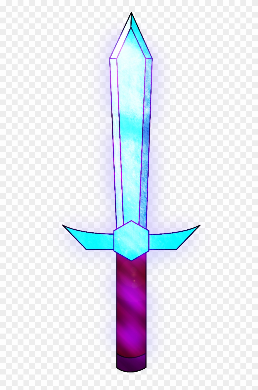 Minecraft Enchanted Diamond Sword Clipart