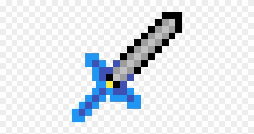 Minecraft Master Sword - Minecraft Diamond Sword Sticker Clipart