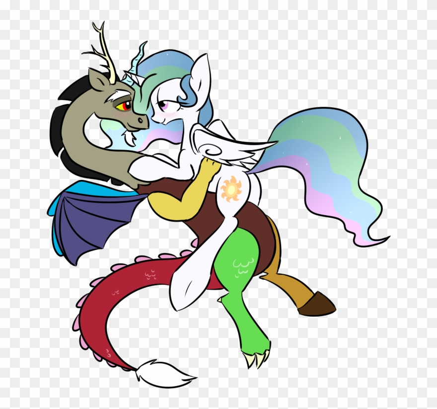 Bakasan, Bedroom Eyes, Cuddling, Discord, Dislestia, - My Little Pony: Friendship Is Magic Clipart