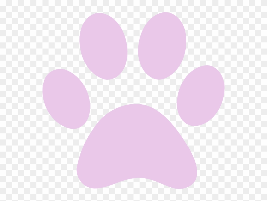 Dog Paw Print Orange Clipart