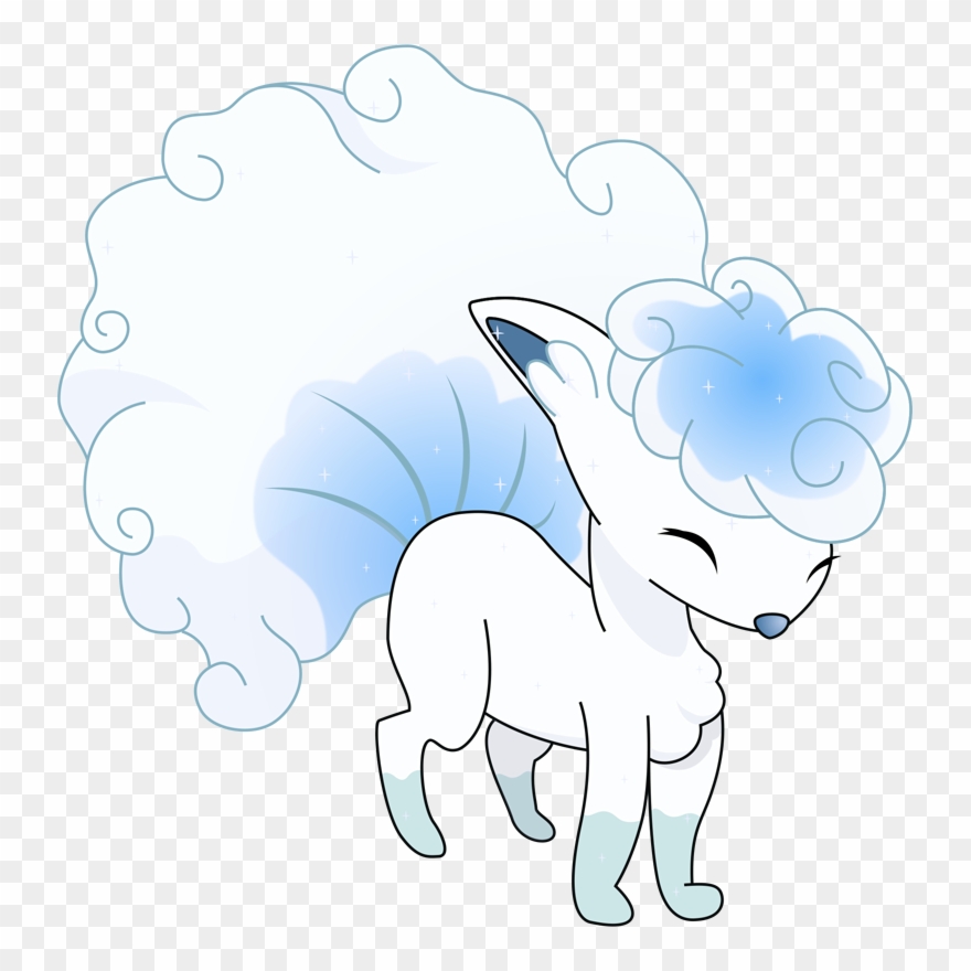 Pokemon 18037 Shiny Alolan Vulpix Pokedex - Pokemon Alolan Vulpix Base Clipart