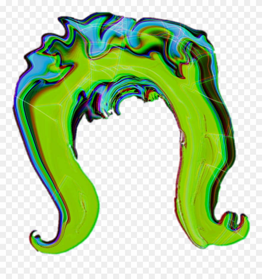 Wig Glitched Kawaii Kpop Dressup Costume - Wig Clipart