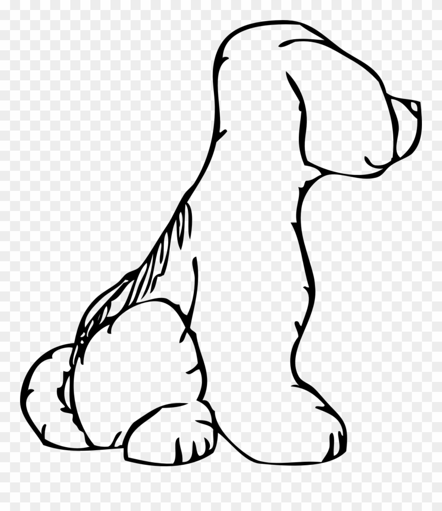 Dog Side View Clipart - Pets Clipart Png Black And White Transparent Png