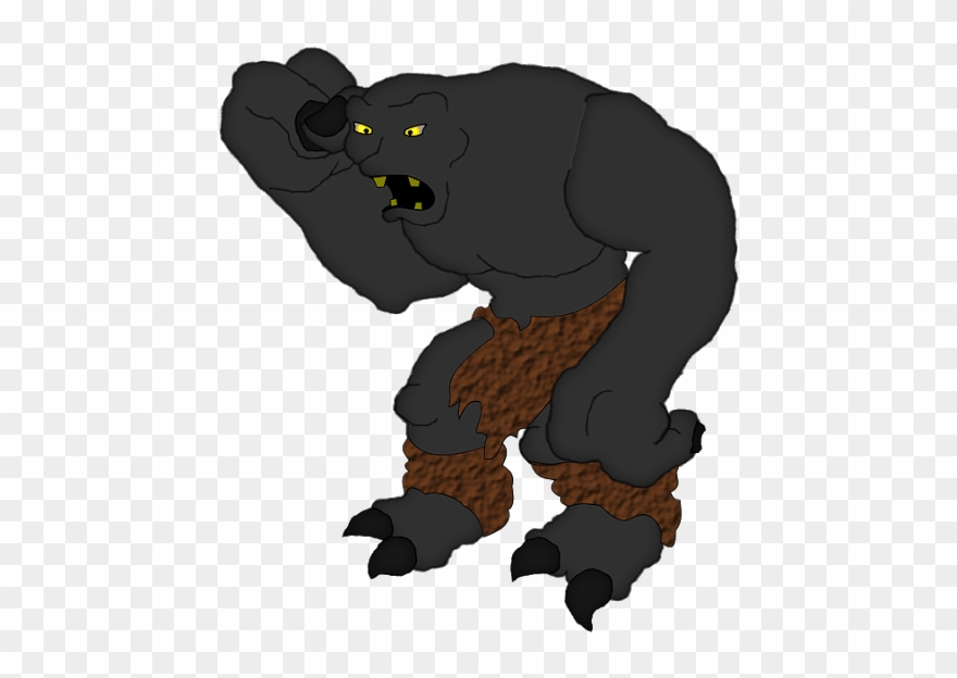 Human-sized Trolls Dwells In The Deep Enchanted Forest - Gorilla Goblin Clipart
