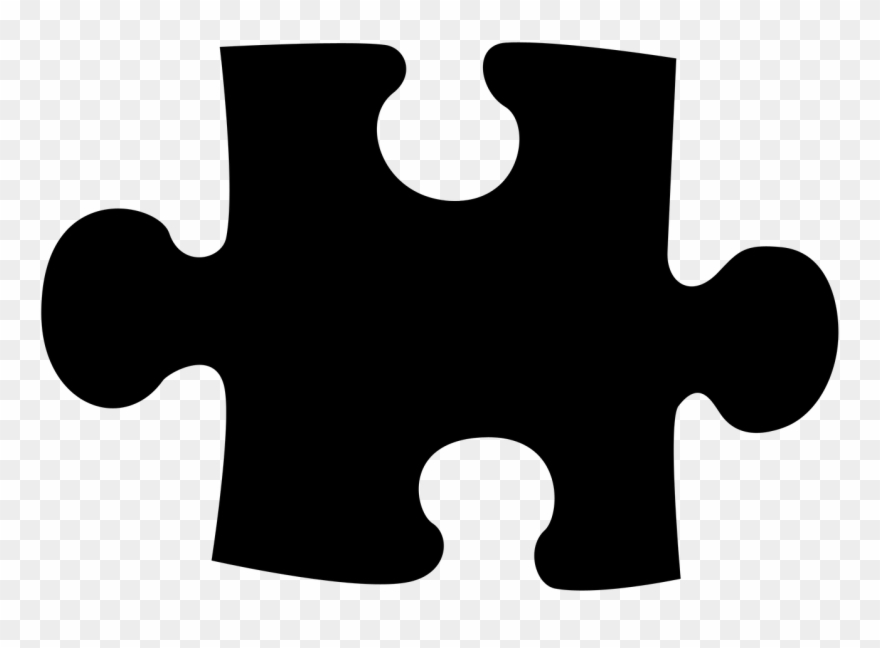 Puzzle Piece 1, Buy Clip Art - Black Jigsaw Puzzle Piece - Png Download