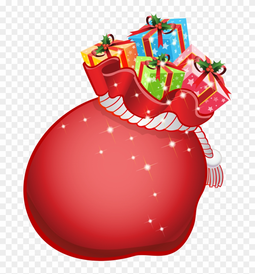 Christmas Santa Bags - Santa Bag Clipart Transparent - Png Download