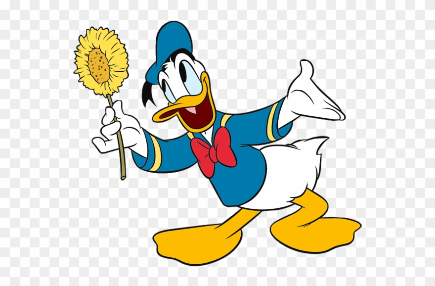 Donald Duck, - Donald Duck Daisy Flower Clipart