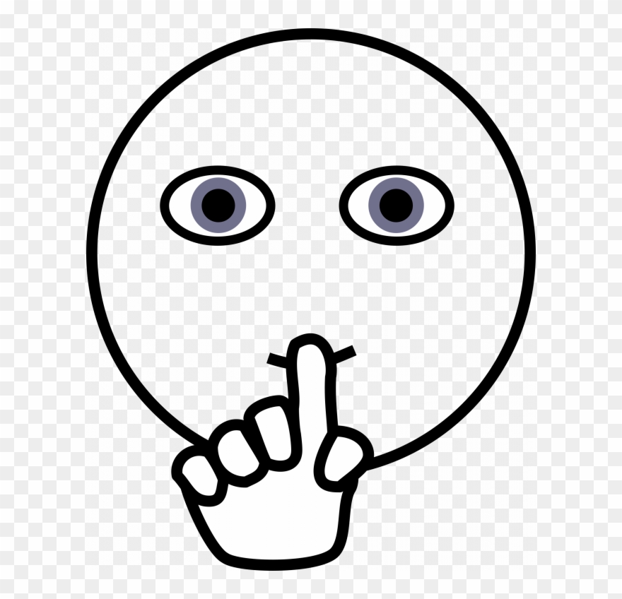 'sshh' Clip Art - Quiet Clip Art - Png Download