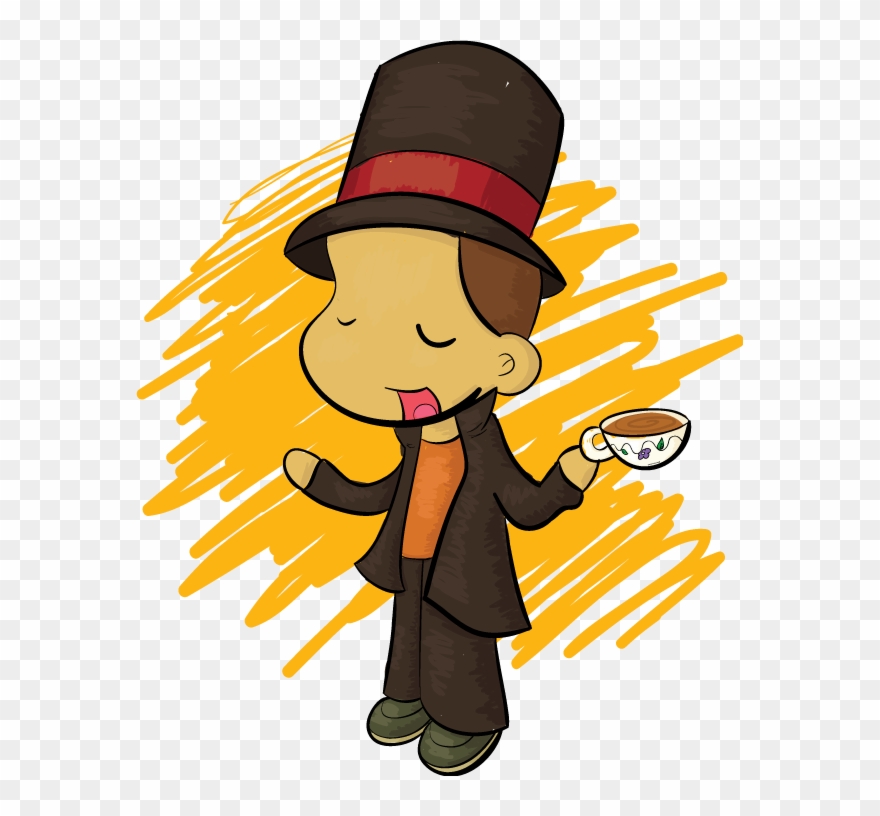 Professor Layton With Some Tea - Tea Clipart