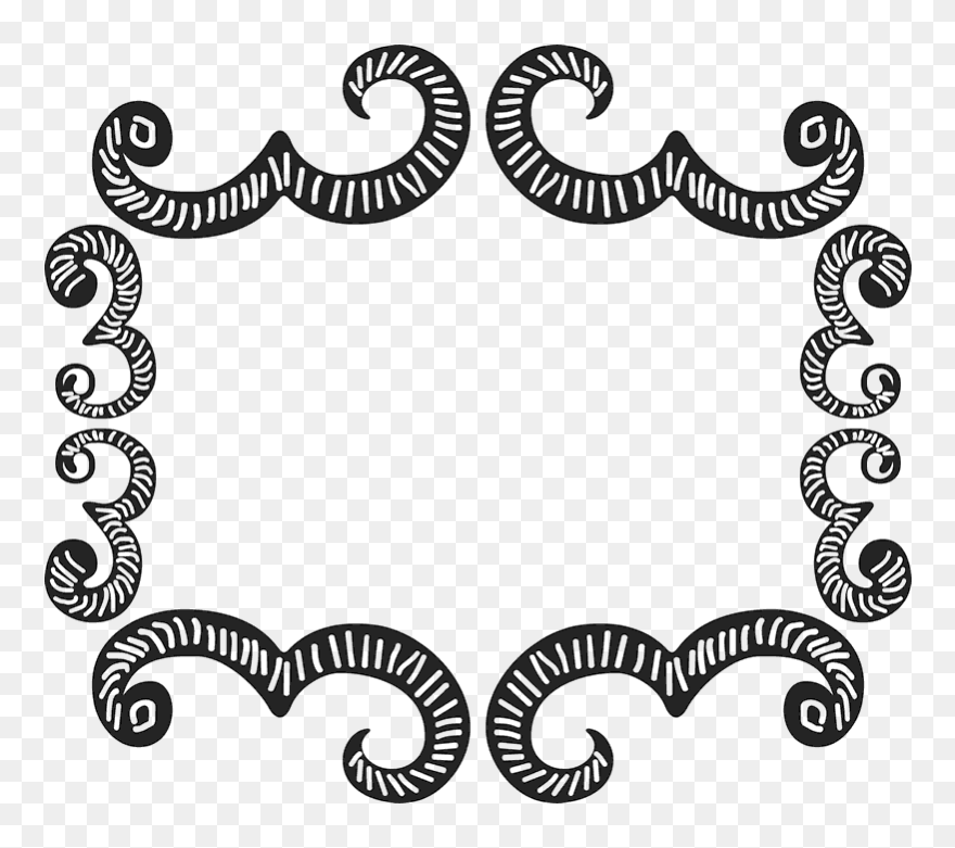 Ornate Rectangle Rubber Stamp - Rubber Stamping Clipart