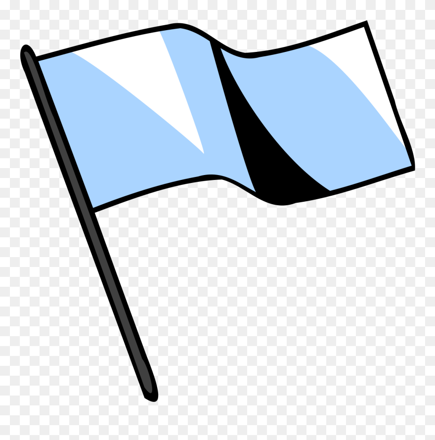 Banner Flag Blue - Clip Art White Flag Png Transparent Png