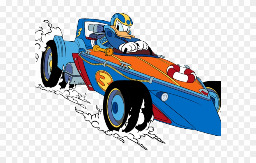 Racer Clipart Donald Duck - Mickey Roadster Racers Donald - Png Download