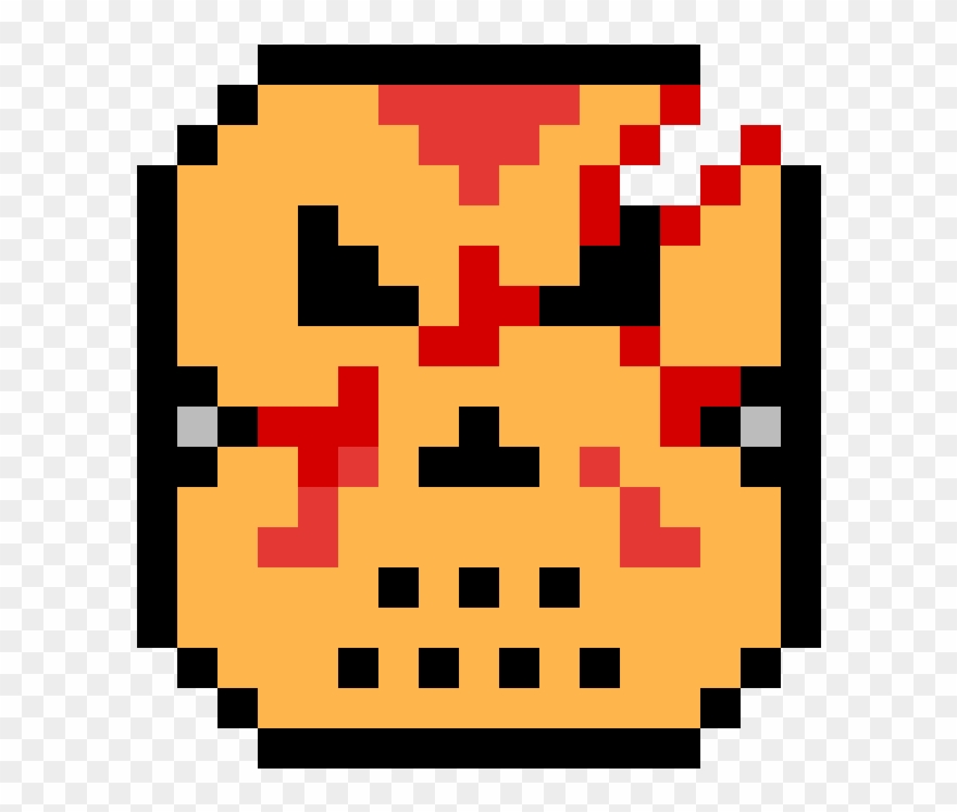 Jason Voorhees Mask - Color Pixel Art Clipart