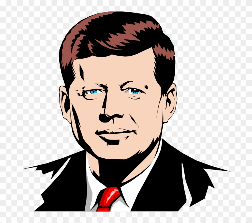 Vector Illustration Of John F - John F Kennedy Cartoon Clipart