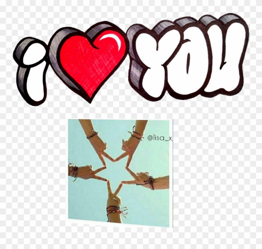 Love Amiche Stelle I Love You My Best Friends❤ - Grafiti I Love You Clipart