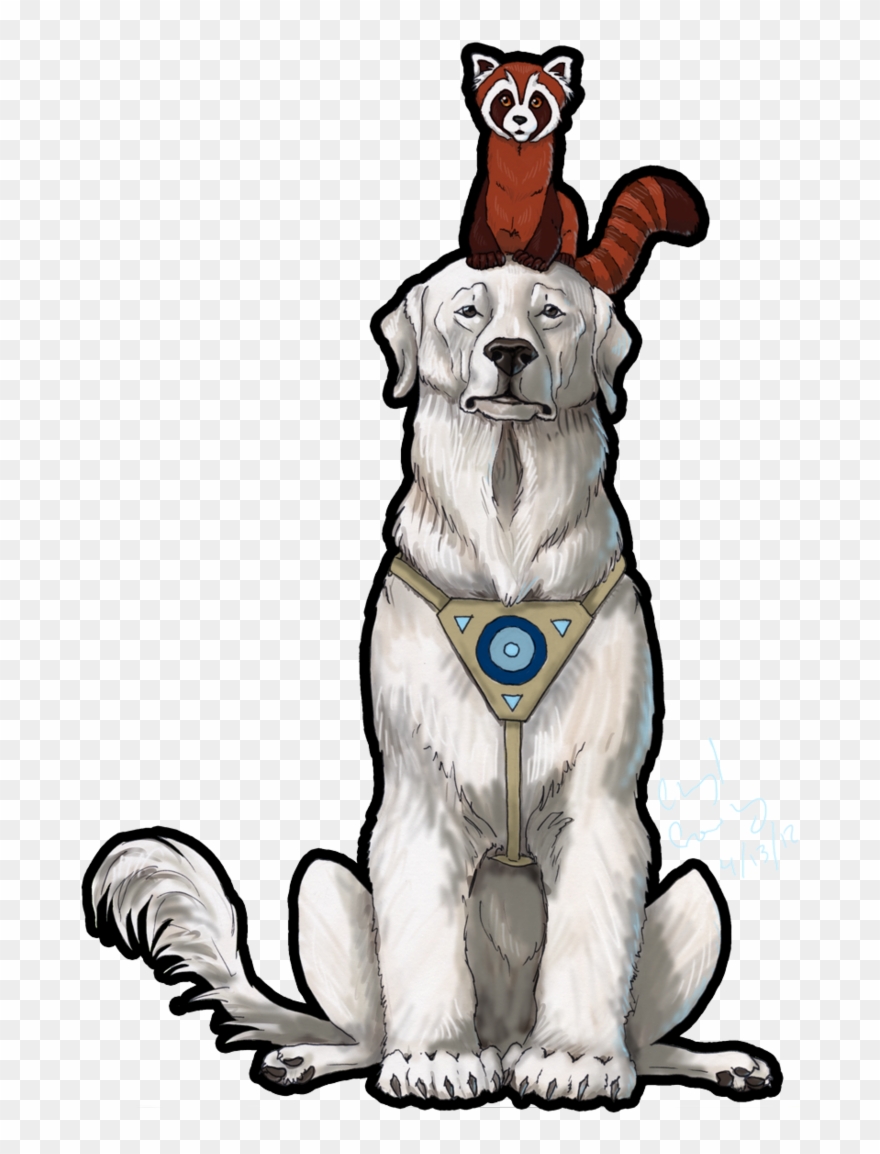 Naga And Pabu Aang, Legend Of Korra, The Last Airbender, - Legend Of Korra Pabu Naga Clipart