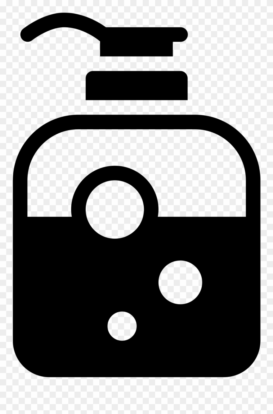 There Is A Square Bottle Half-filled With Some Bubbly - Cleaning Clipart