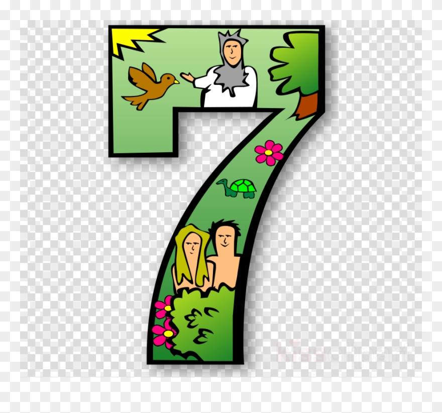 7 Days Of Creation Numbers Clipart Bible Creation Myth - Day 7 Creation Clipart - Png Download