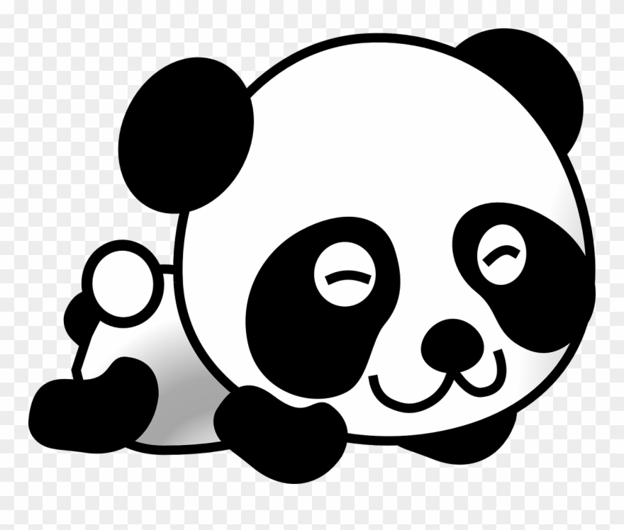Panda Outline 26, Buy Clip Art - Clip Art Panda - Png Download