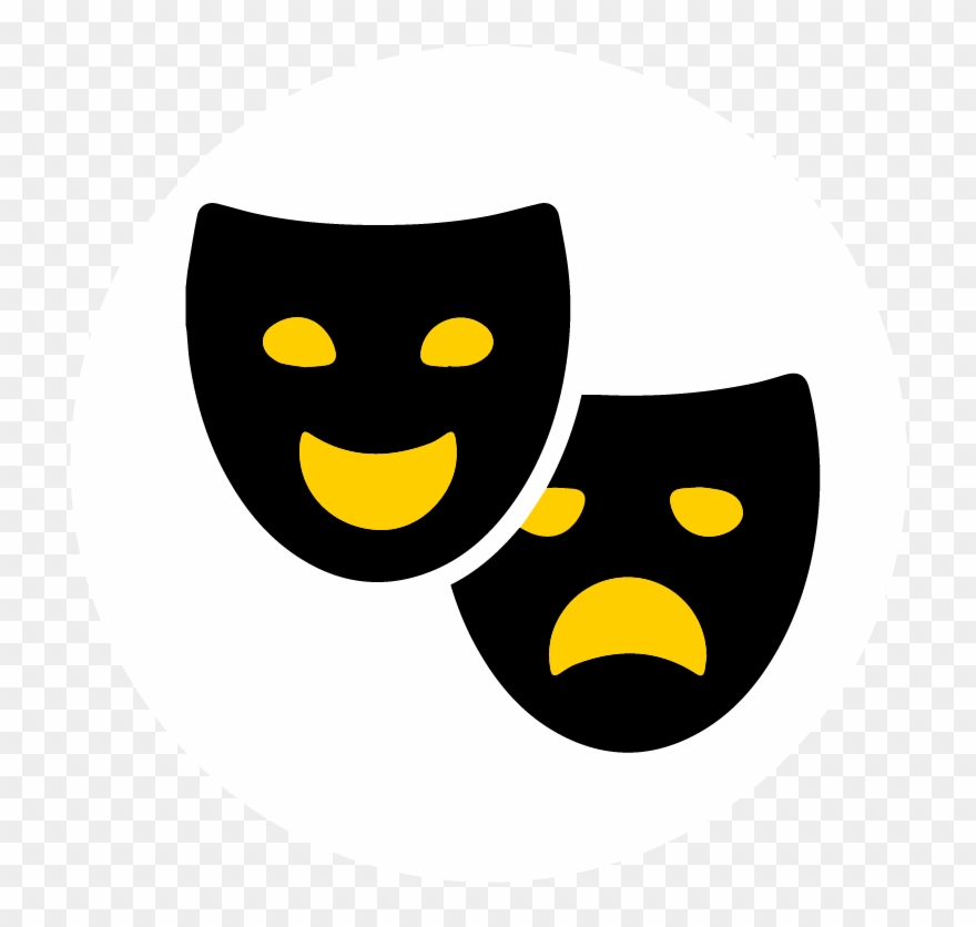 Arts, Entertainment & Recreation - Transparent Background Theatre Masks Transparent Clipart