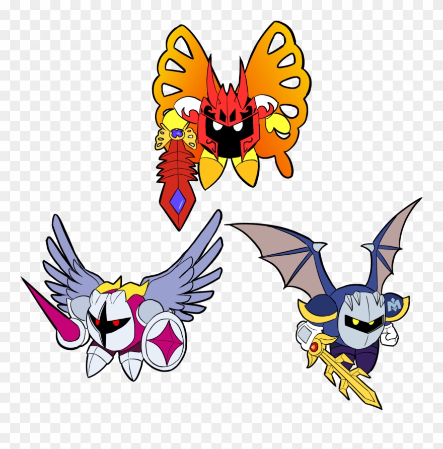 Kirby Could Destroy All Three Of Them - Meta Knight Galacta Knight And Morpho Knight Clipart