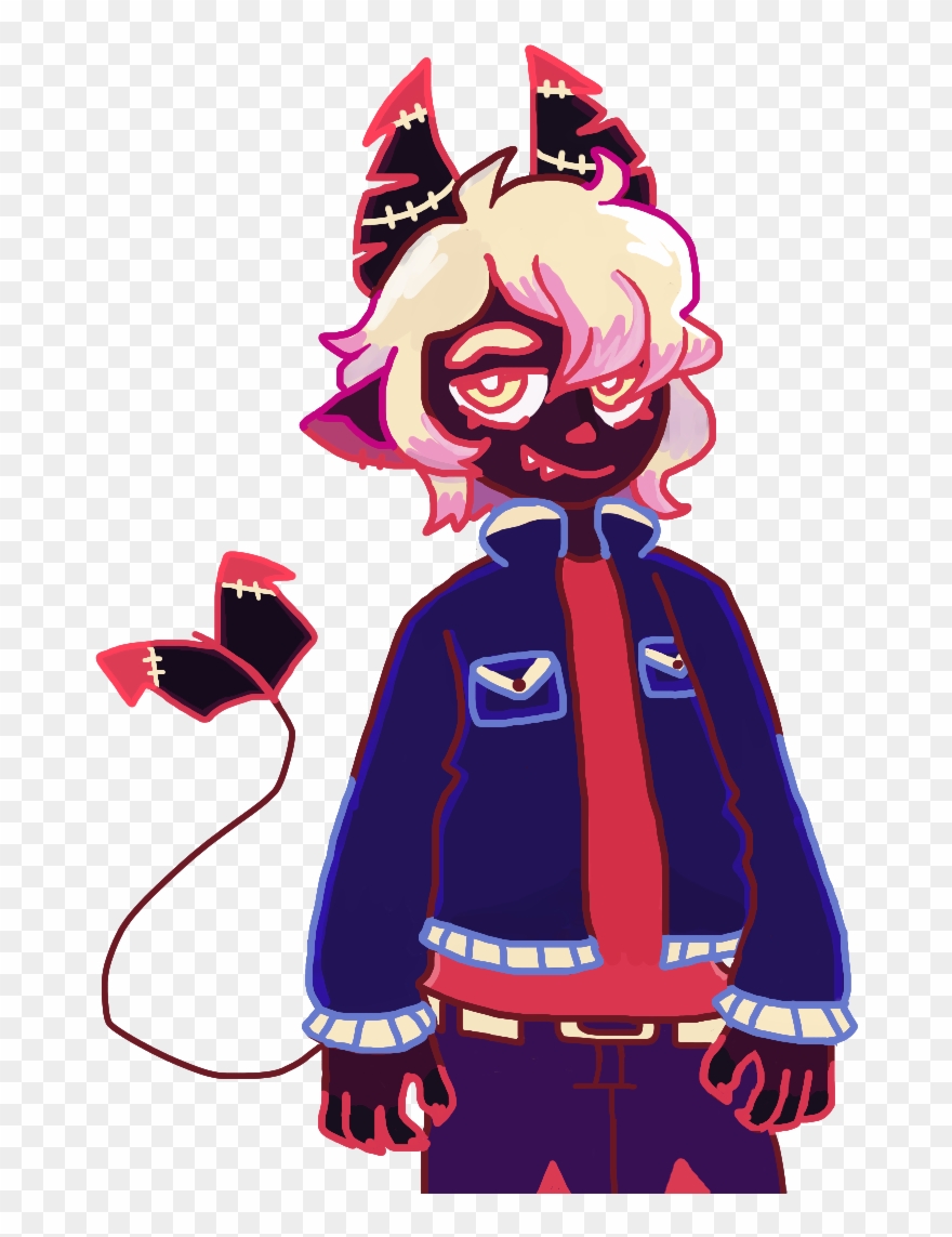 Although He'd Much Rather Hang Out Than Destroy Things - Illustration Clipart