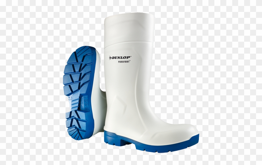 Food - Dunlop Purofort Multigrip Safety Wellington White - Clipart