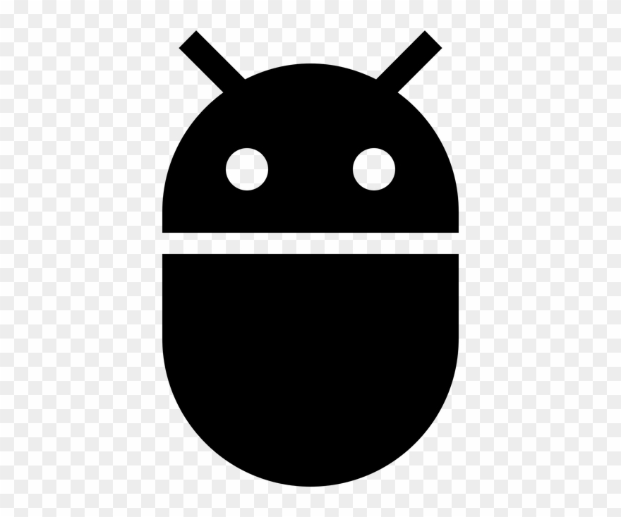Robot By Simon Child - Android Logo Black Png Clipart