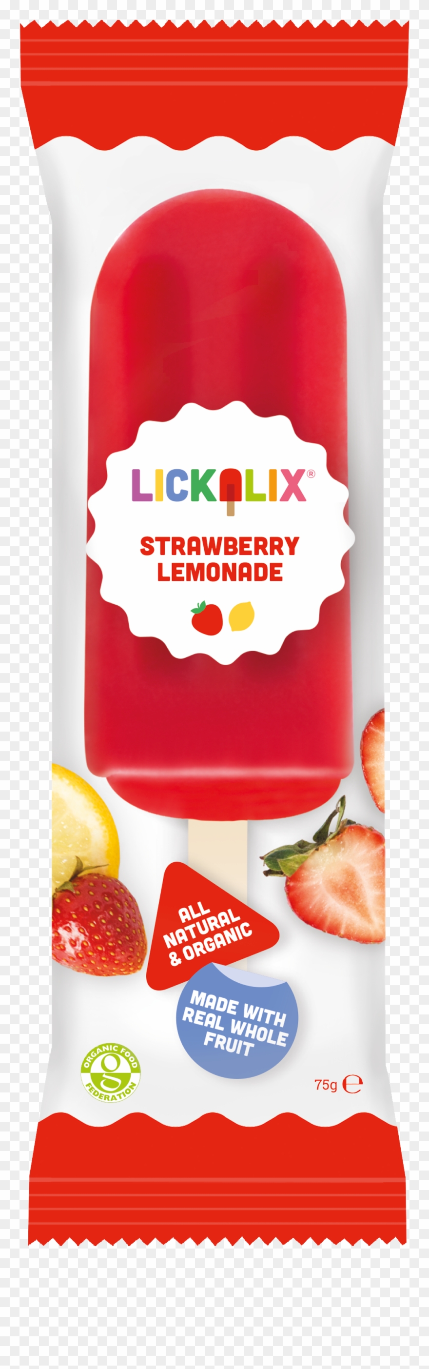 Strawberry Lemonade - Lickalix Caribbean Twist Ice Lollies Clipart