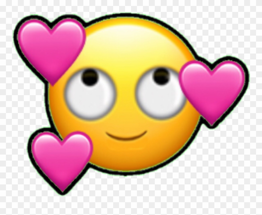 Emoticon Falling In Love Smiley Effects - Emojis De Corazon Enamorado Clipart