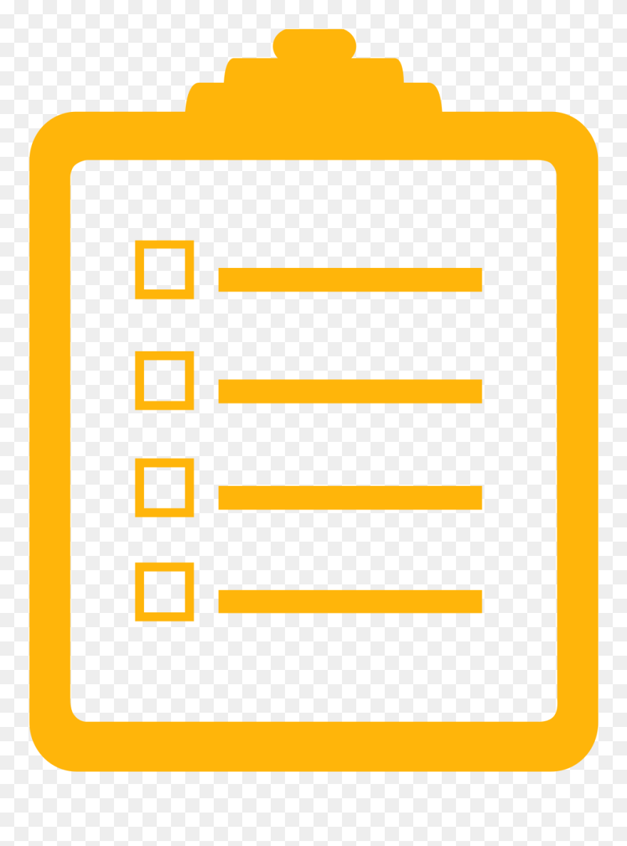 Checklist Noun Project 5166 Yellow - Action Plan Icon Png Clipart