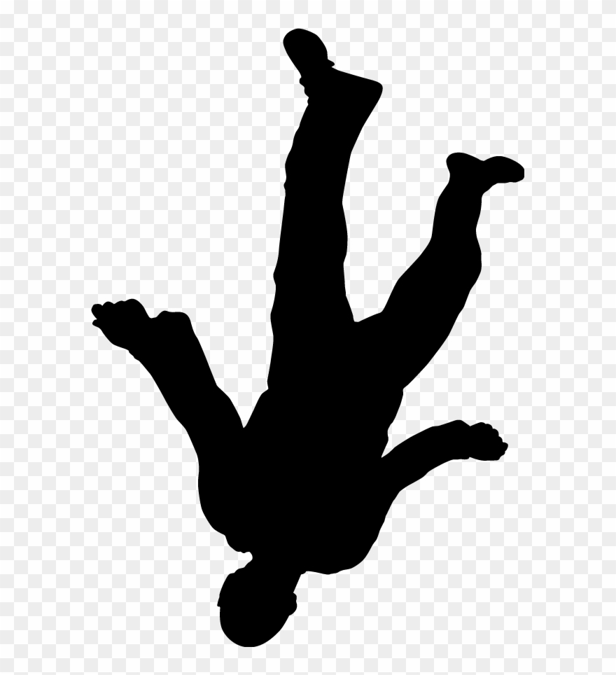 Falling Silhouette Png Clip Art Freeuse Library - Silhouette Falling Png Transparent Png